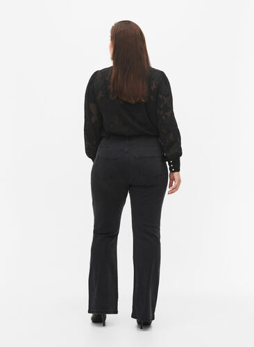 Korkeavyötäröiset Ellen bootcut-farkut, Grey Denim, Model image number 1