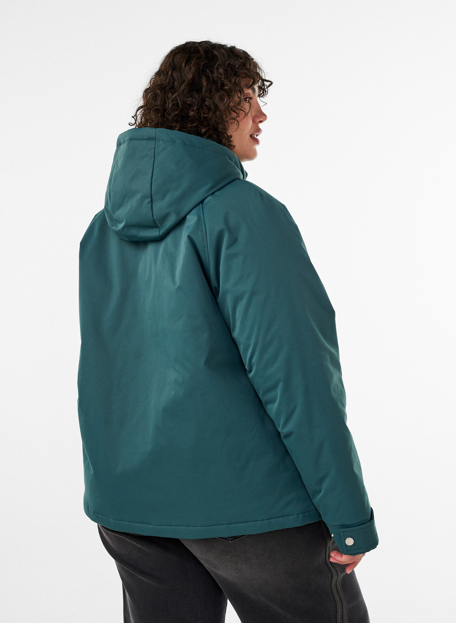 ZizziTopattu parka irrotettavalla hupulla, Vihre&auml;, Model image number 2