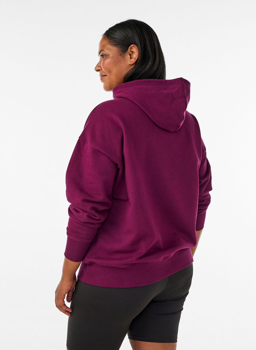 Huppari rintaprintill&auml;, Violetti, Model image number 2