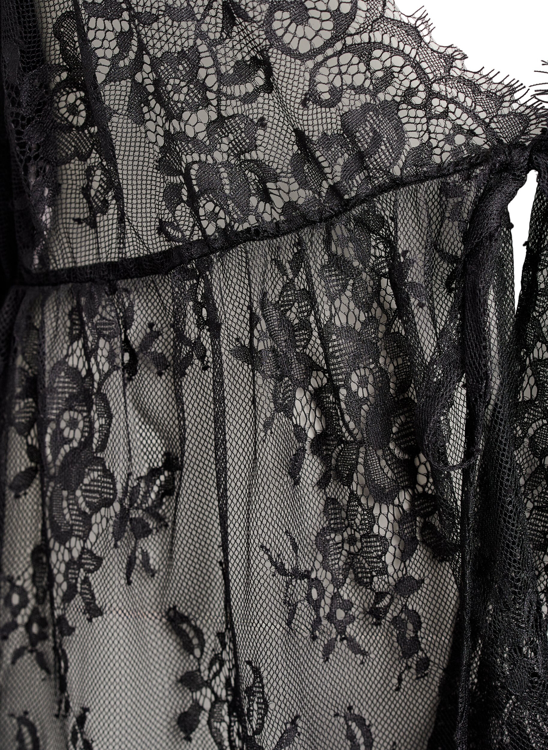 Zizzi Pitsitoppi solmimisella ja 3/4-hihoilla, Musta, Packshot image number 2