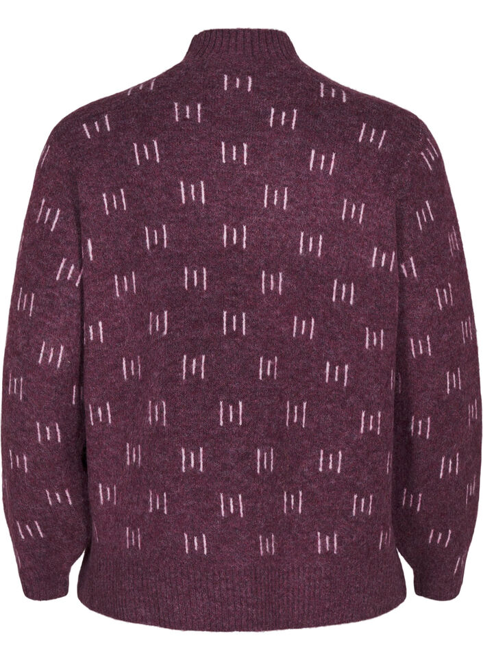 Kuvioitu neulepusero korkealla kaula-aukolla, Potent P. Mel. Comb, Packshot image number 1