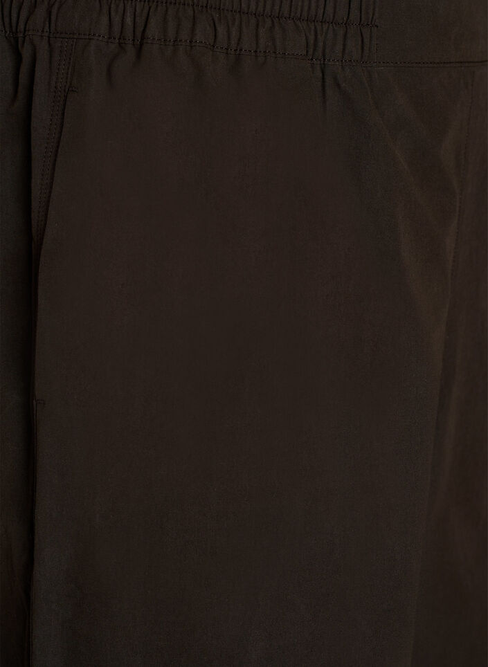 Korkeavy&ouml;t&auml;r&ouml;iset puuvillaiset balloon-housut, Ruskea, Packshot image number 2