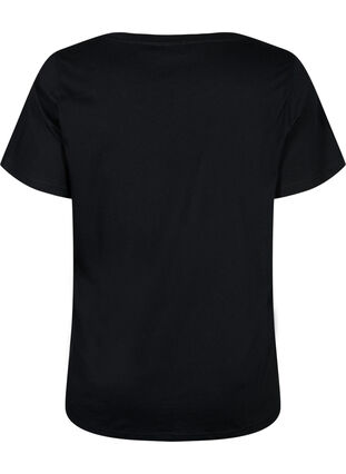 T-paita ekologisesta puuvillasta T-paita ekologisesta puuvillasta painatuksella , Black W. Silver LA, Packshot image number 1