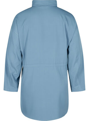 Pitkähihainen paitatakki nyörillä ja taskuilla, Blue Shadow, Packshot image number 1