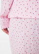Luomupuuvillaiset pyjamahousut rei'itettyll&auml; kirjailulla, Vaaleanpunainen, Model image number 4