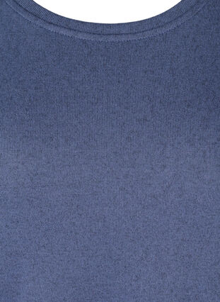 Pusero 3/4-hihoilla ja napeilla, Crown Blue Melange, Packshot image number 2