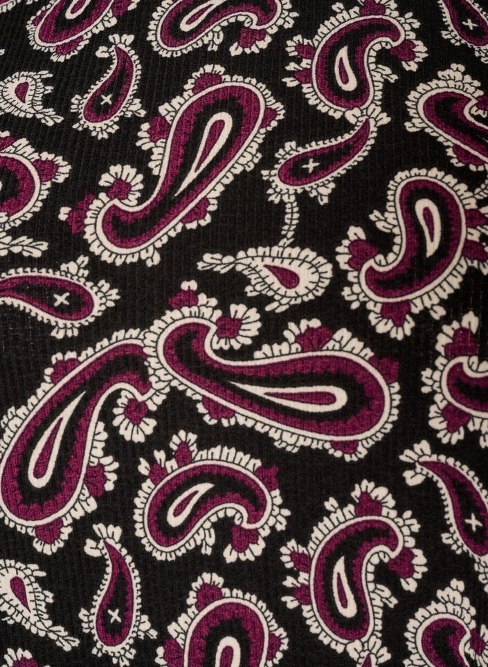 Pitk&auml;hihainen pusero paisley-kuosilla, Tumma Bordeaux, Packshot image number 2