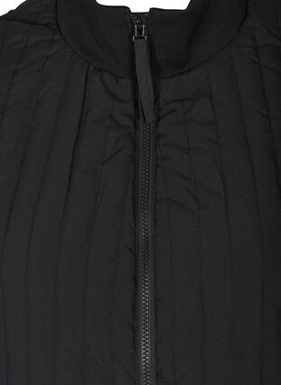 Lyhyt korkeakauluksinen liivi taskuilla , Black, Packshot image number 2