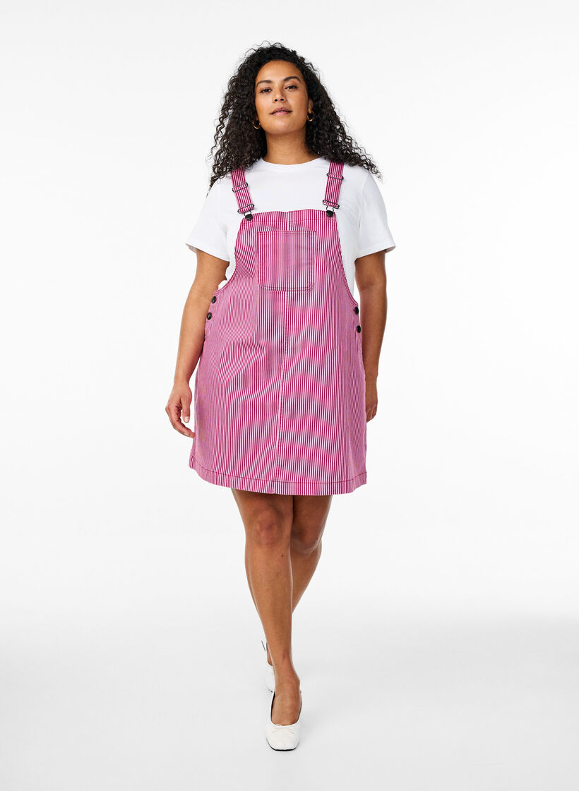 Raidallinen lyhyt haalarimekko, Red Stripe, Model image number 2