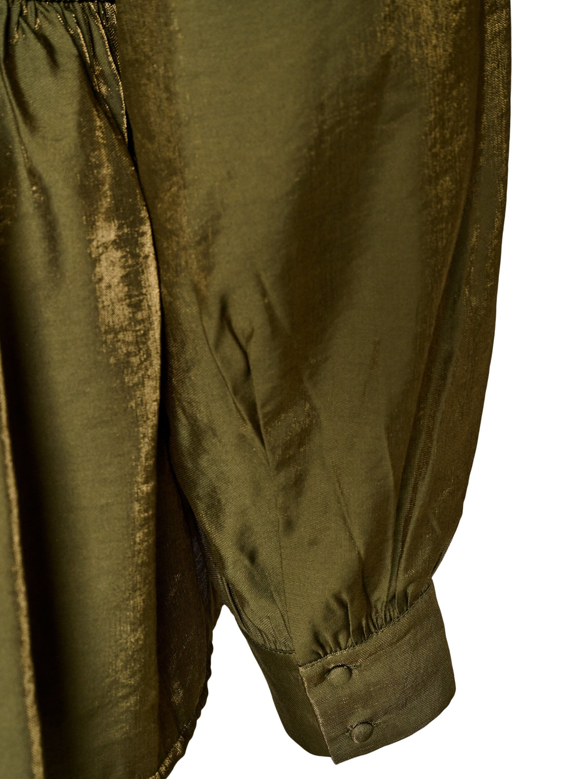ZizziKiilt&auml;v&auml; viskoosipusero peplum-efektill&auml;, Vihre&auml;, Packshot image number 3