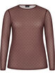 Mesh-pusero printill&auml;, Ruskea, Packshot image number 0