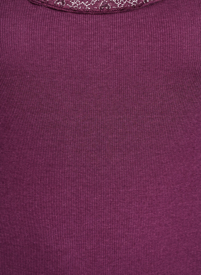 Toppi pitsireunalla, Tumma Bordeaux, Packshot image number 2