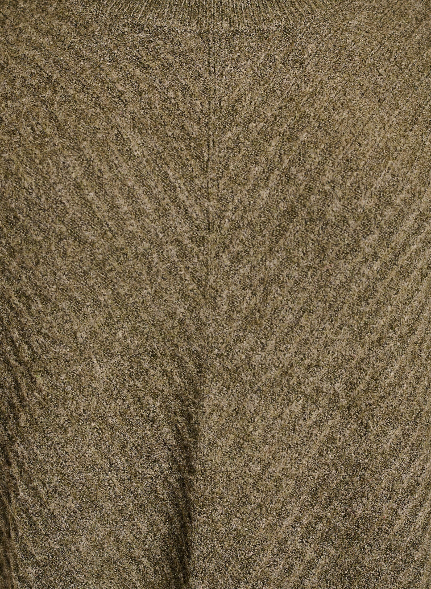 Zizzi Neulepusero, jossa V-muotoinen ribikuvio ja halkiot, Vihre&auml;, Packshot image number 2