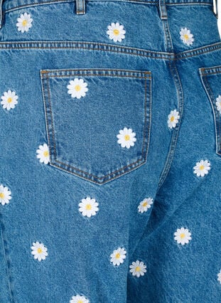 Korkeavyötäröiset Gemma-farkut, joissa on päivänkakkaroita, L.B. Flower, Packshot image number 3