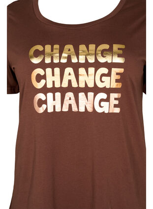 Puuvillainen t-paita lyhyillä hihoilla, Chestnut Change, Packshot image number 2