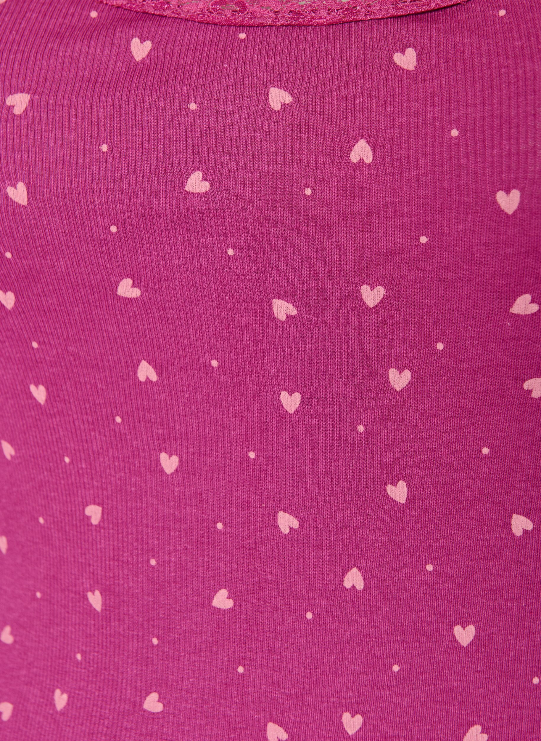 ZizziToppi, jossa on painatus ja pitsireunus, Violetti, Packshot image number 2