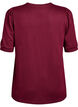 Pusero nappidetaljilla ja lyhyill&auml; puhvihihoilla, Tumma Bordeaux, Packshot image number 1