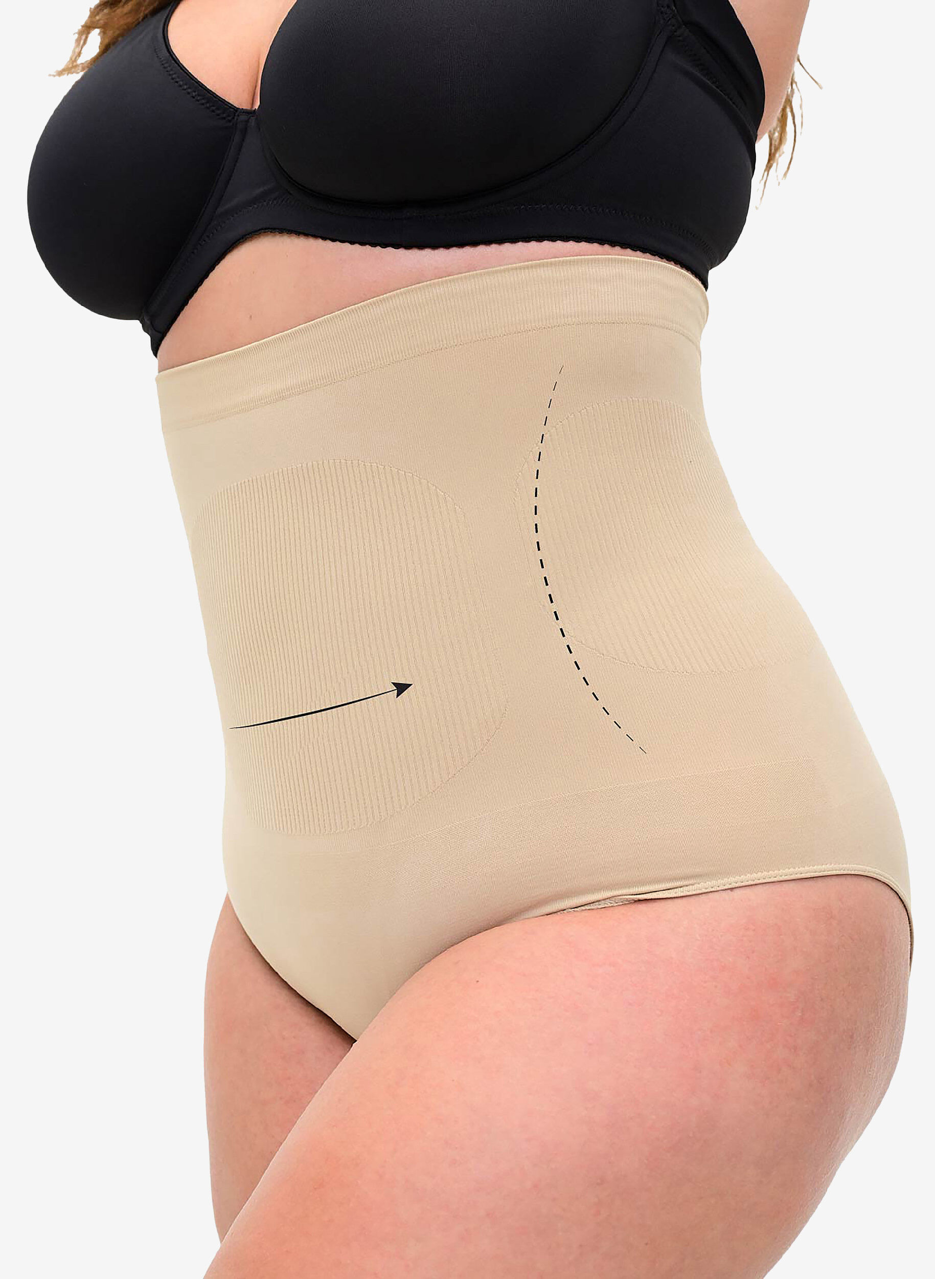 Korkeavy&ouml;t&auml;r&ouml;iset shapewear-alushousut, Beige, Model