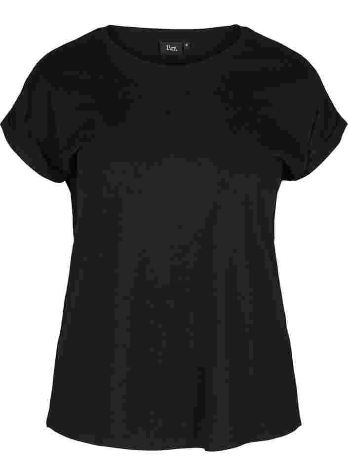 T-paita puuvillasekoitteesta, Black, Packshot image number 0