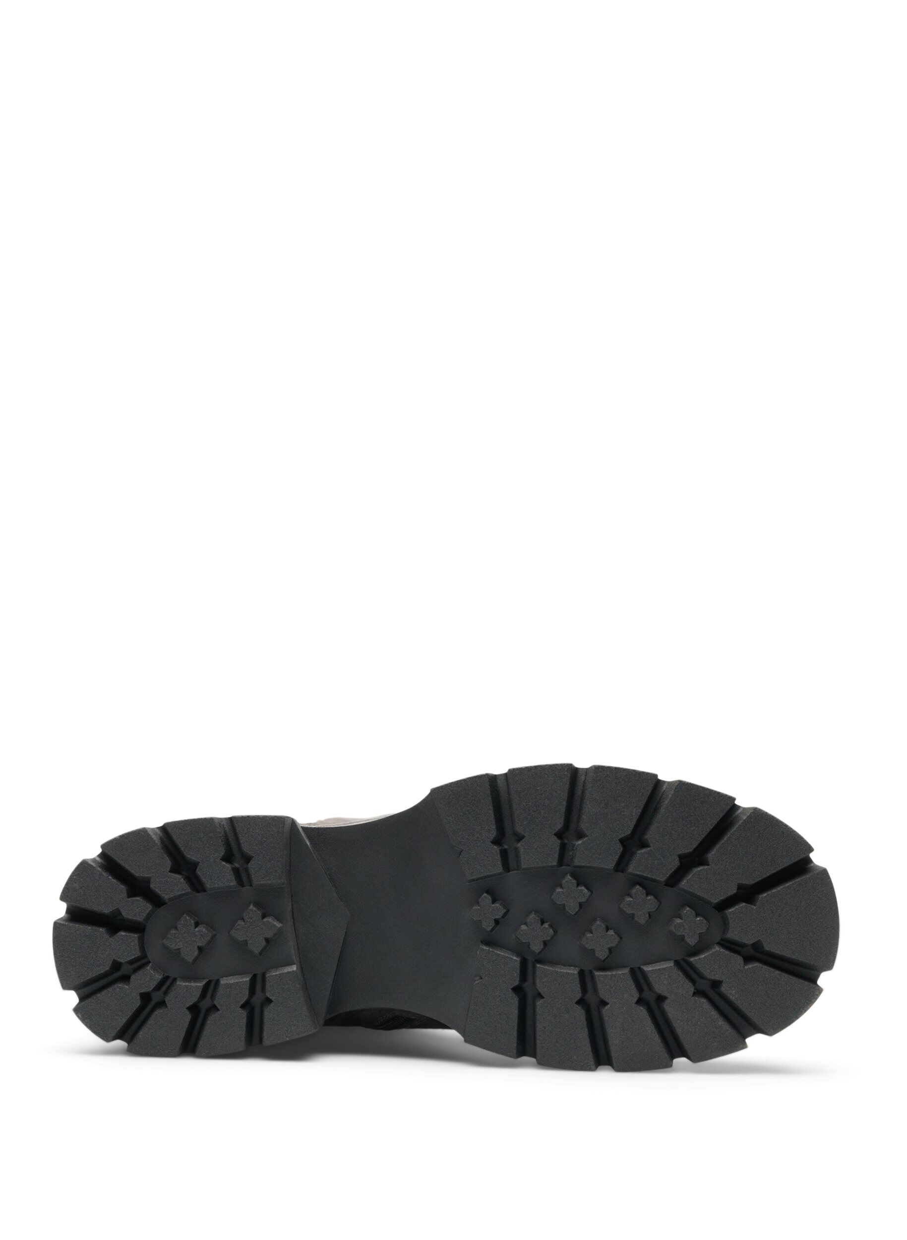 ZizziKorkea saapas tekonahkaa ribatuilla paneeleilla, Ruskea, Packshot image number 4