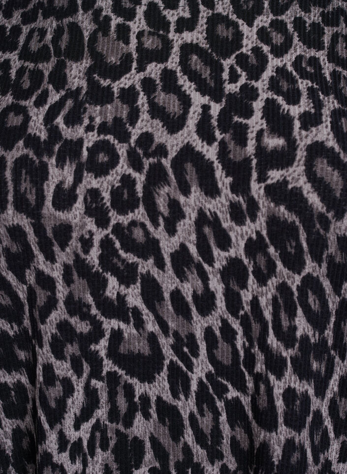 Pusero pitk&auml;ll&auml; hihalla ja leopardikuosilla, Harmaa, Packshot image number 2