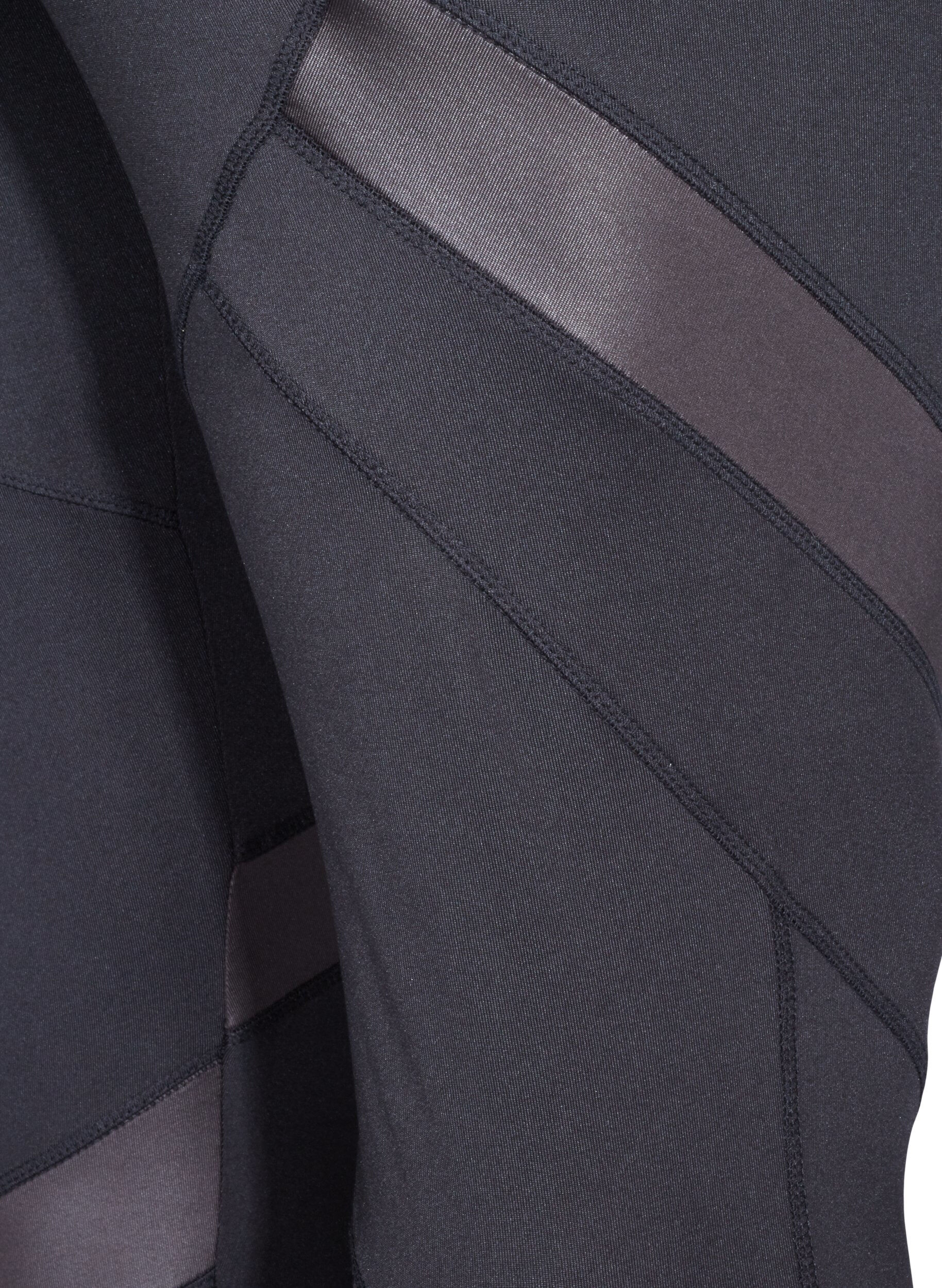 Zizzi Cropped-malliset treenitrikoot meshill&auml;, Black, Packshot image number 3