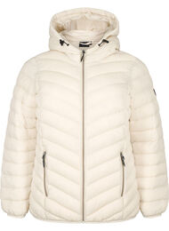 Kevyttakki hupulla, Beige