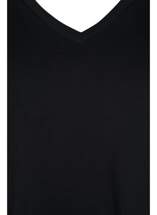 2 perus t-paitaa puuvillasta, Bonnie Blue/Black, Packshot image number 3