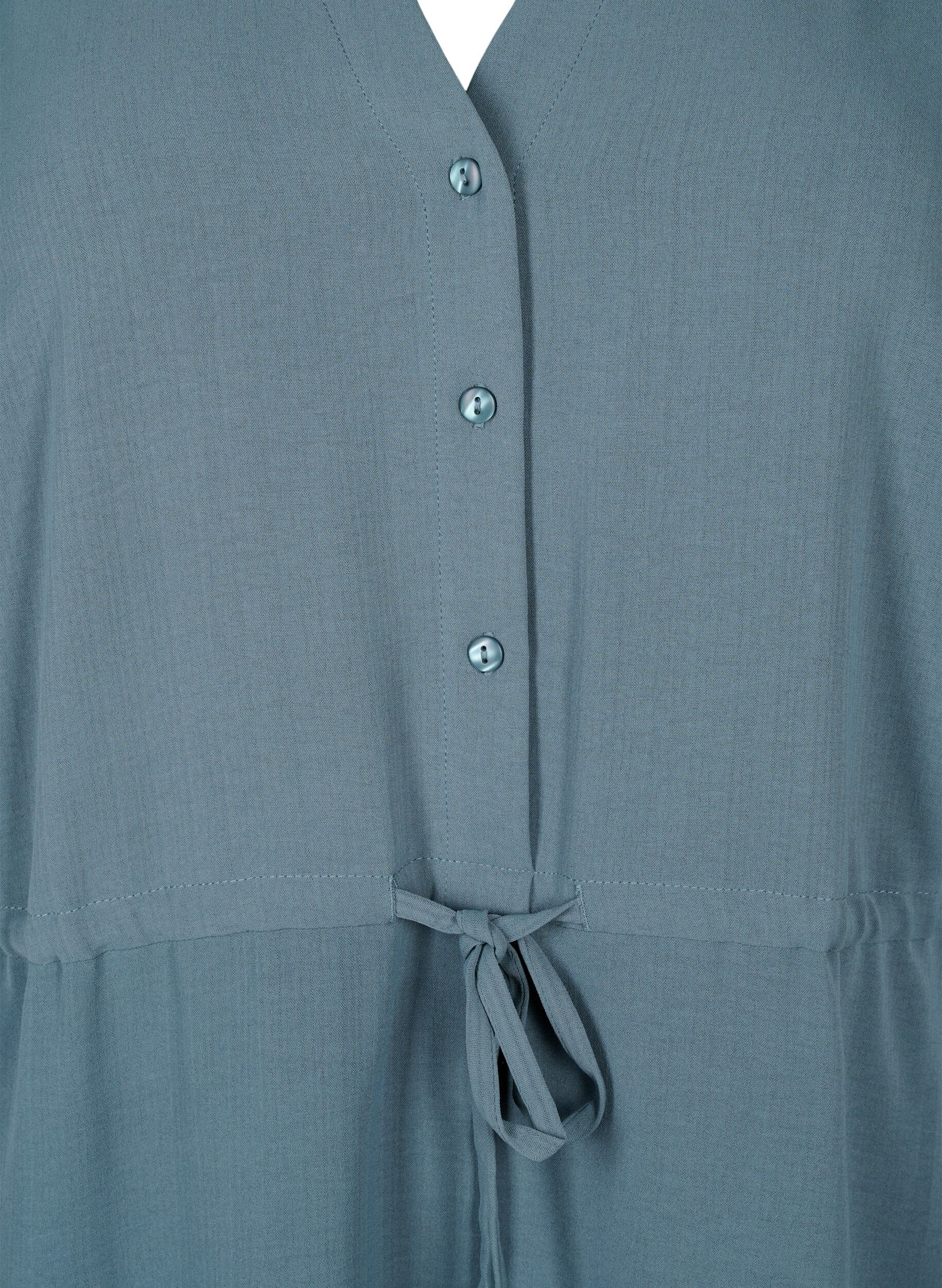 Zizzi Lyhythihainen mekko, jossa on solmimisnauha vy&ouml;t&auml;r&ouml;ll&auml;, Balsam Green, Packshot image number 2