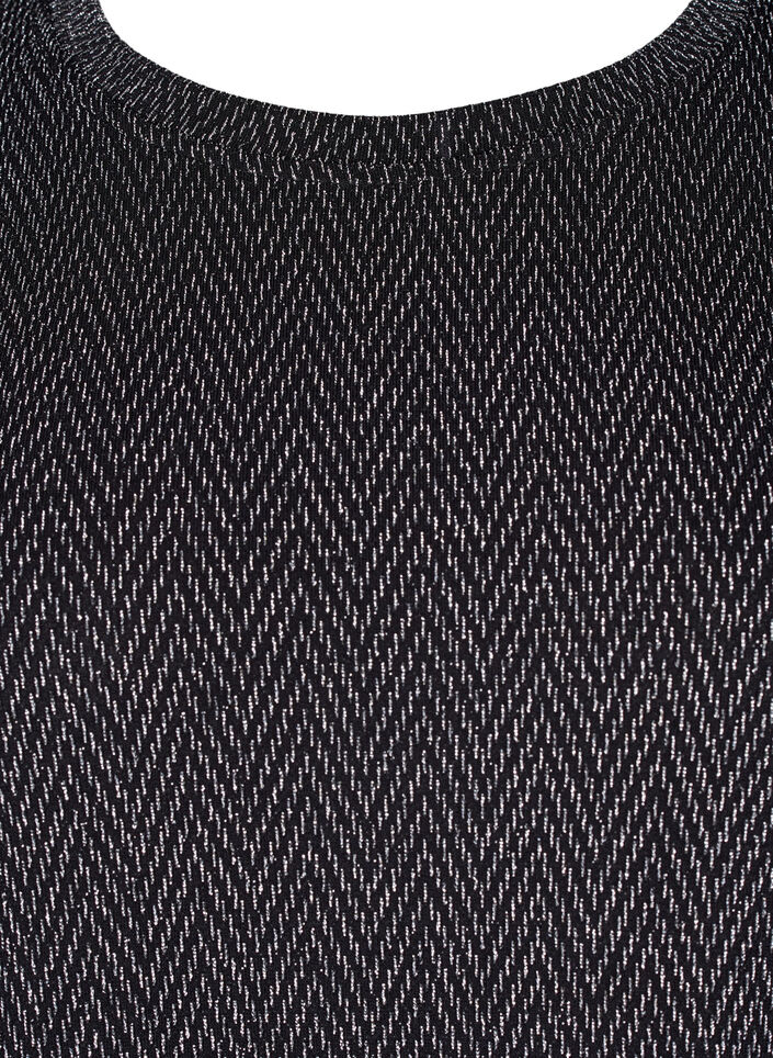 Pusero, jossa hohtava kuvio, Silver ZigZagShimmer, Packshot image number 2