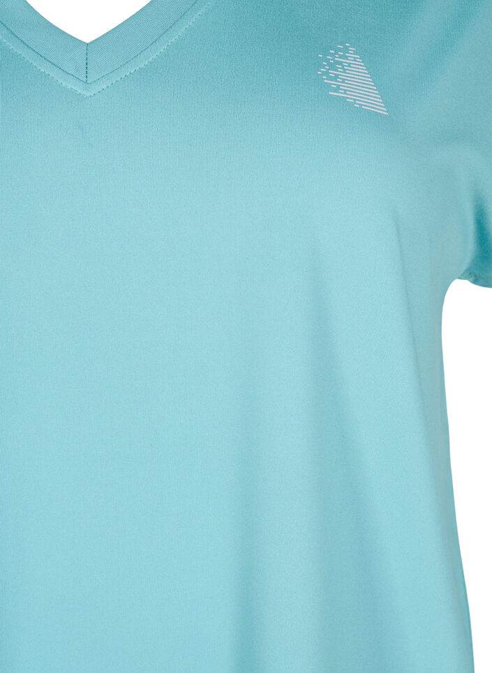 V&auml;lj&auml; treenipaita, jossa on V-p&auml;&auml;ntie, Vihre&auml;, Packshot image number 2