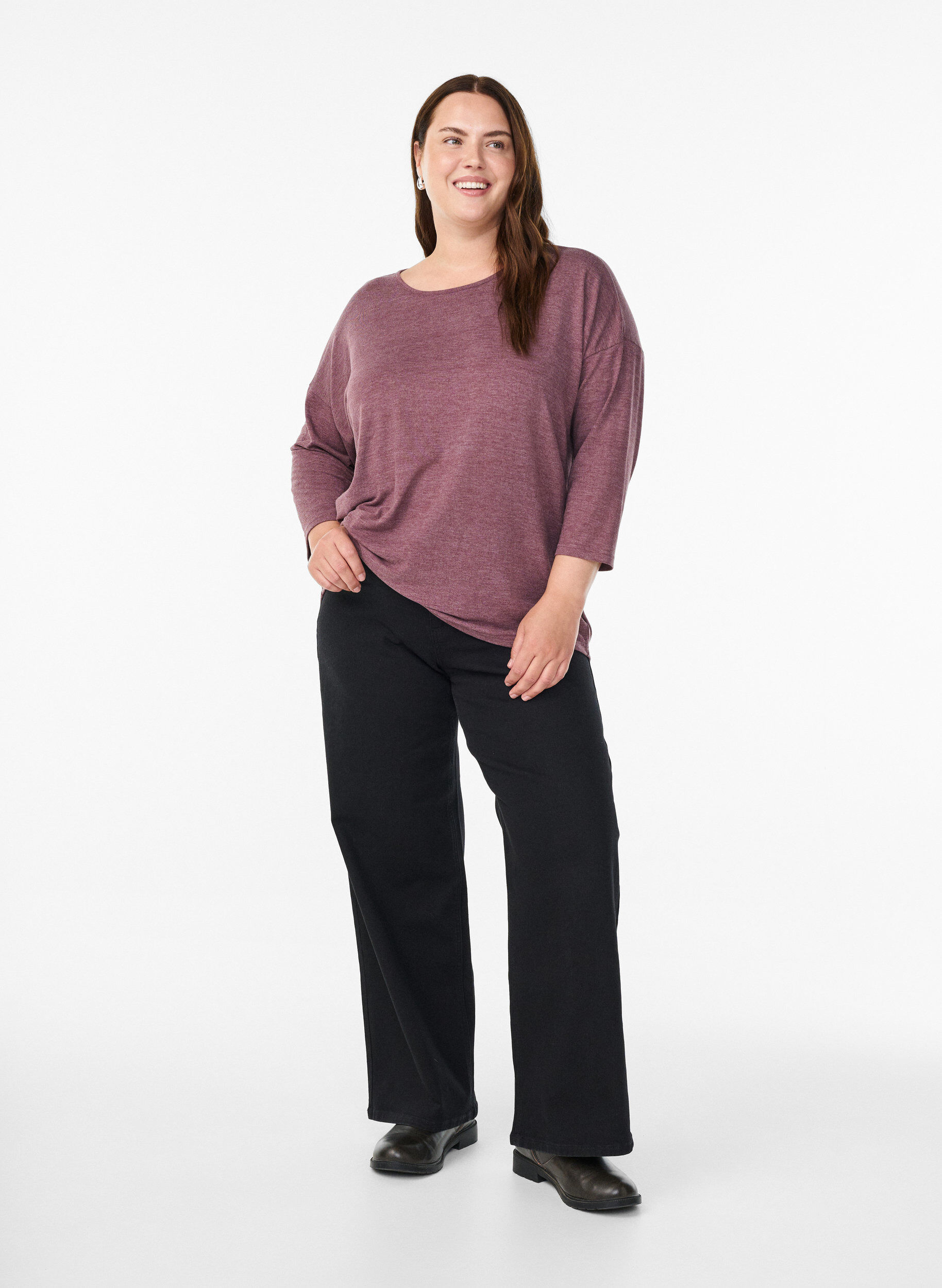 ZizziJersey -pusero 3/4-hihoilla, Punainen, Model image number 1
