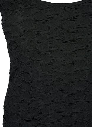 Hihaton bodystockig strukturoidusta kankaasta, Black, Packshot image number 2
