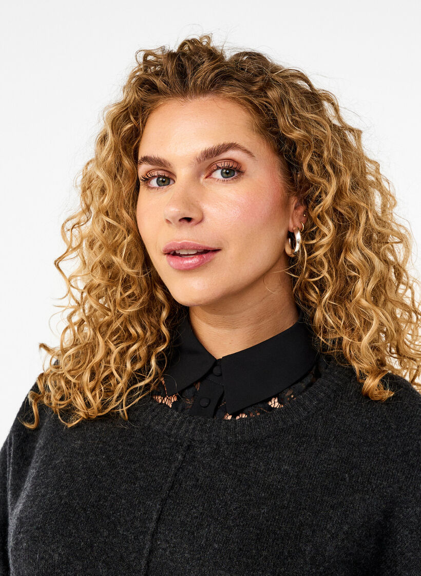 Irrallinen pitsikaulus, Black, Model image number 0