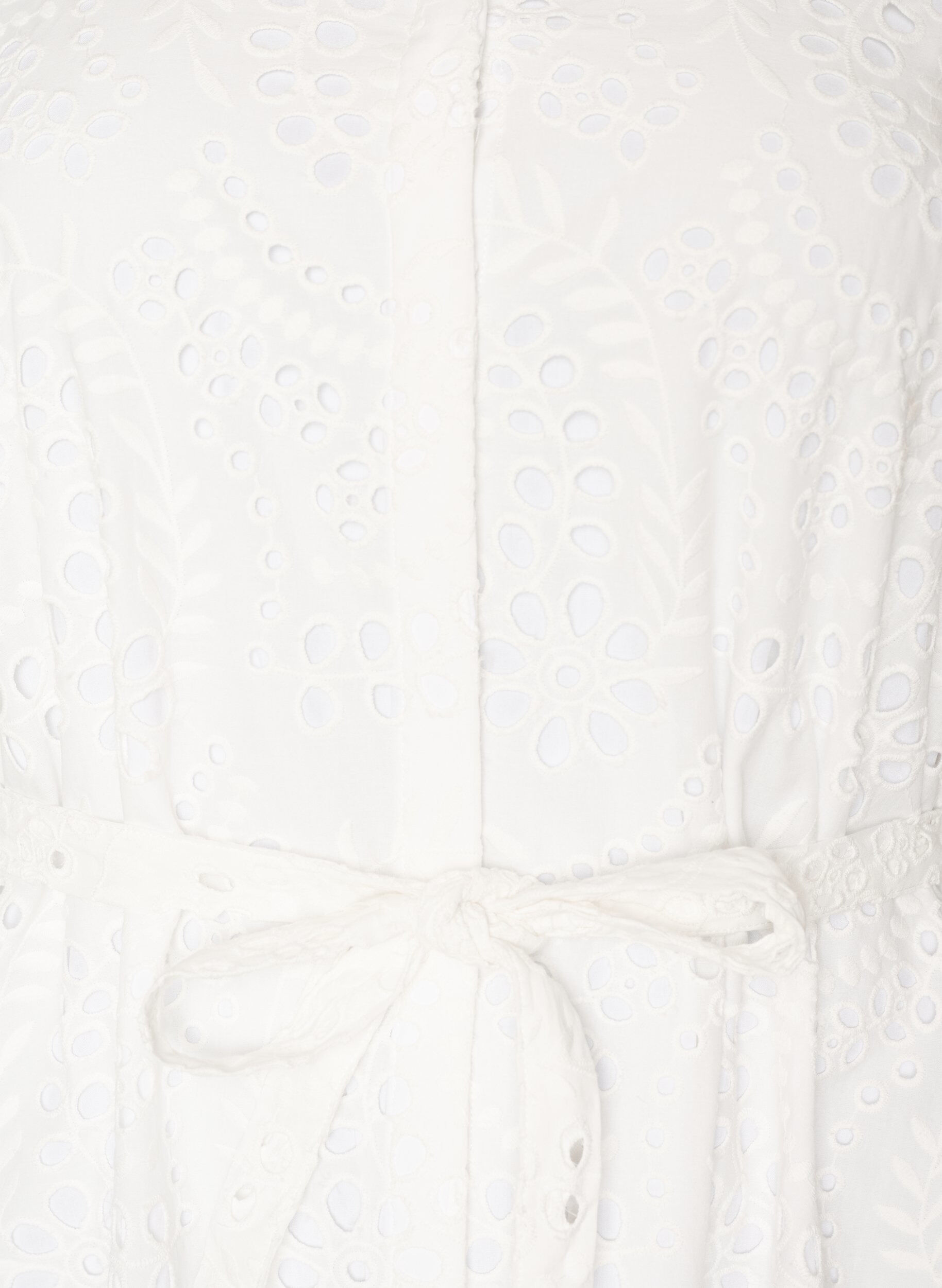 ZizziPaitamekko brodeerattua broderie anglaise -kangasta vy&ouml;ll&auml;, Valkoinen, Packshot image number 2