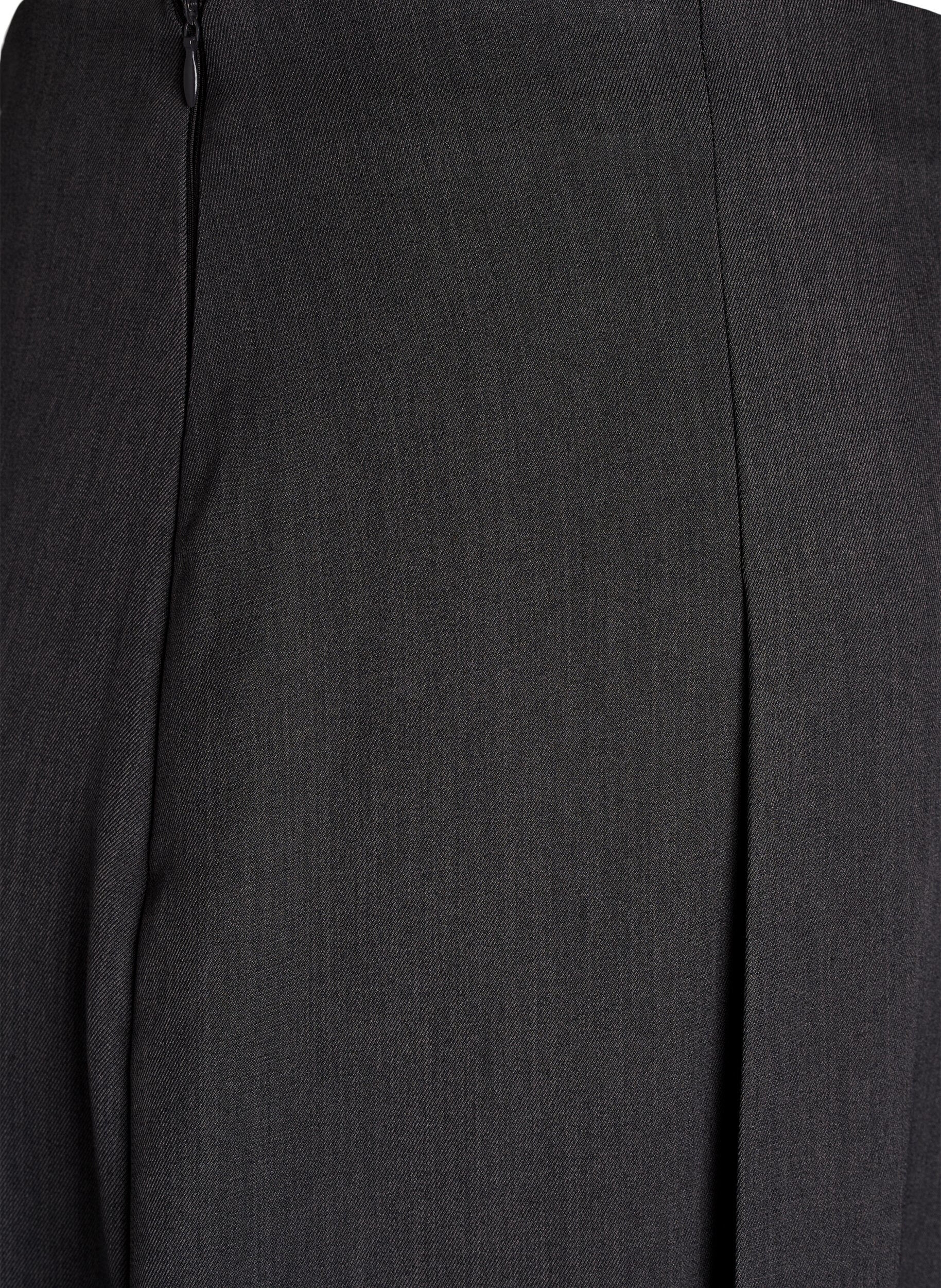 Zizzi Midihame leveill&auml; laskoksilla, Harmaa, Packshot image number 3