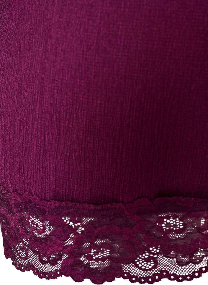 Jerseypusero, jossa ep&auml;symmetrinen pitsireunus, Violetti, Packshot image number 3