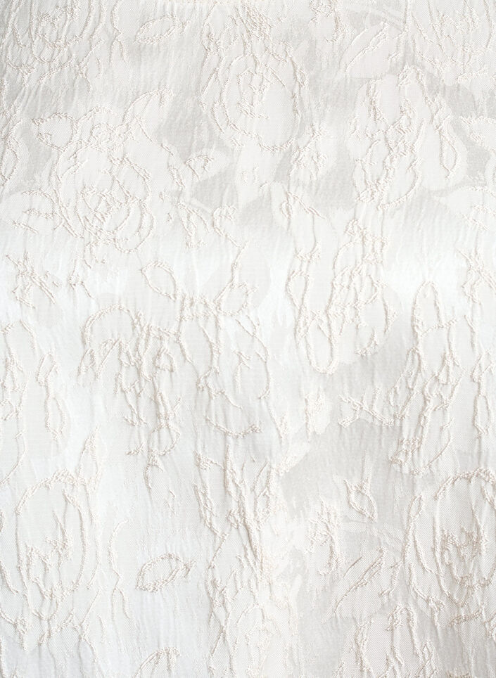 Pusero, jossa on jacquard-kuvio ja puffihihat, Valkoinen, Packshot image number 2