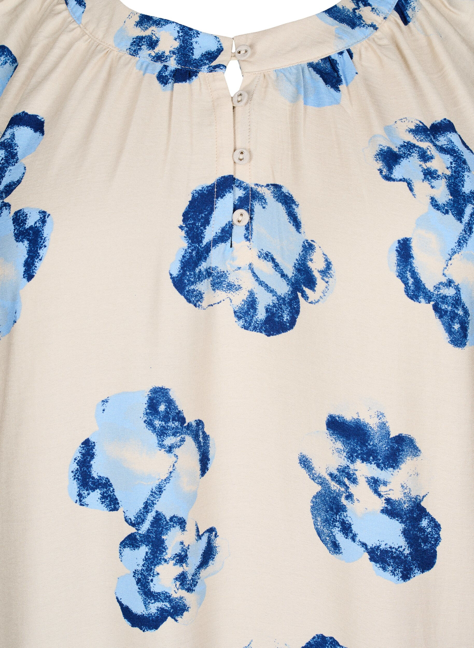 Zizzi Polvipituinen mekko pitkille hihoilla ja A-linjaisella leikkauksella, Valkoinen, Packshot image number 2