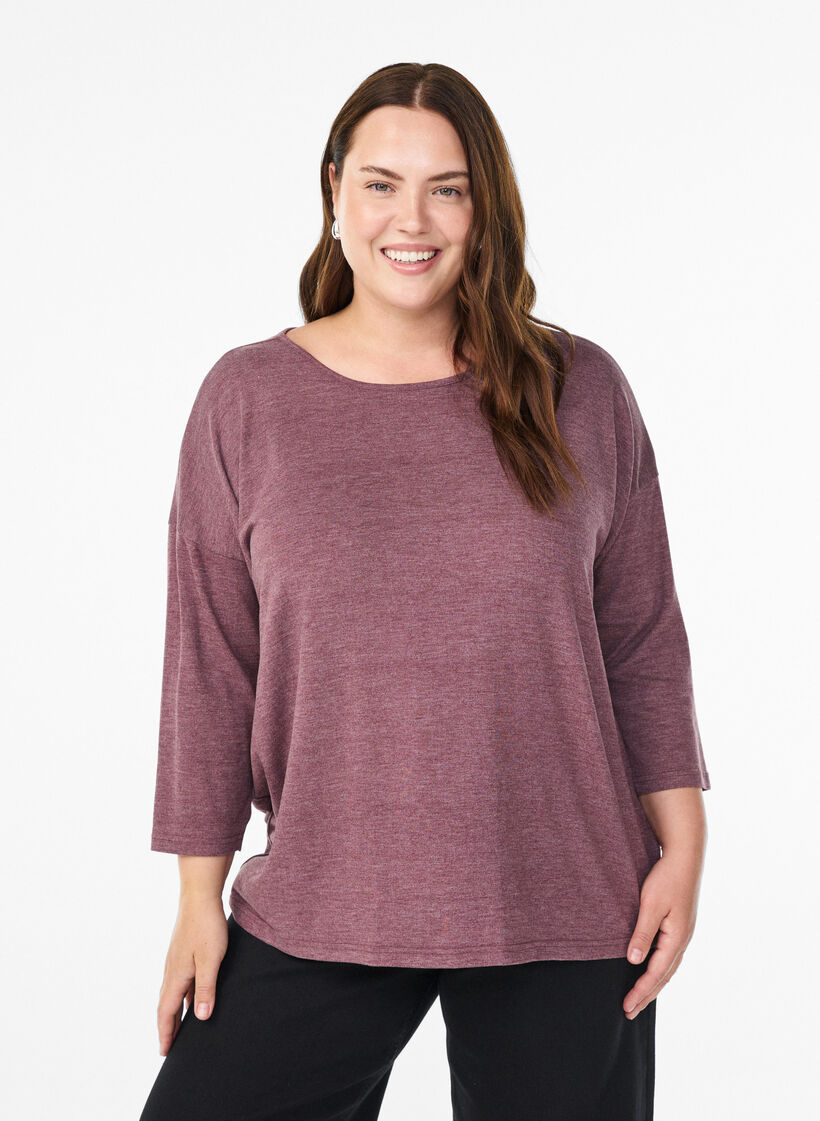 Jersey -pusero 3/4-hihoilla, Punainen, Model image number 0