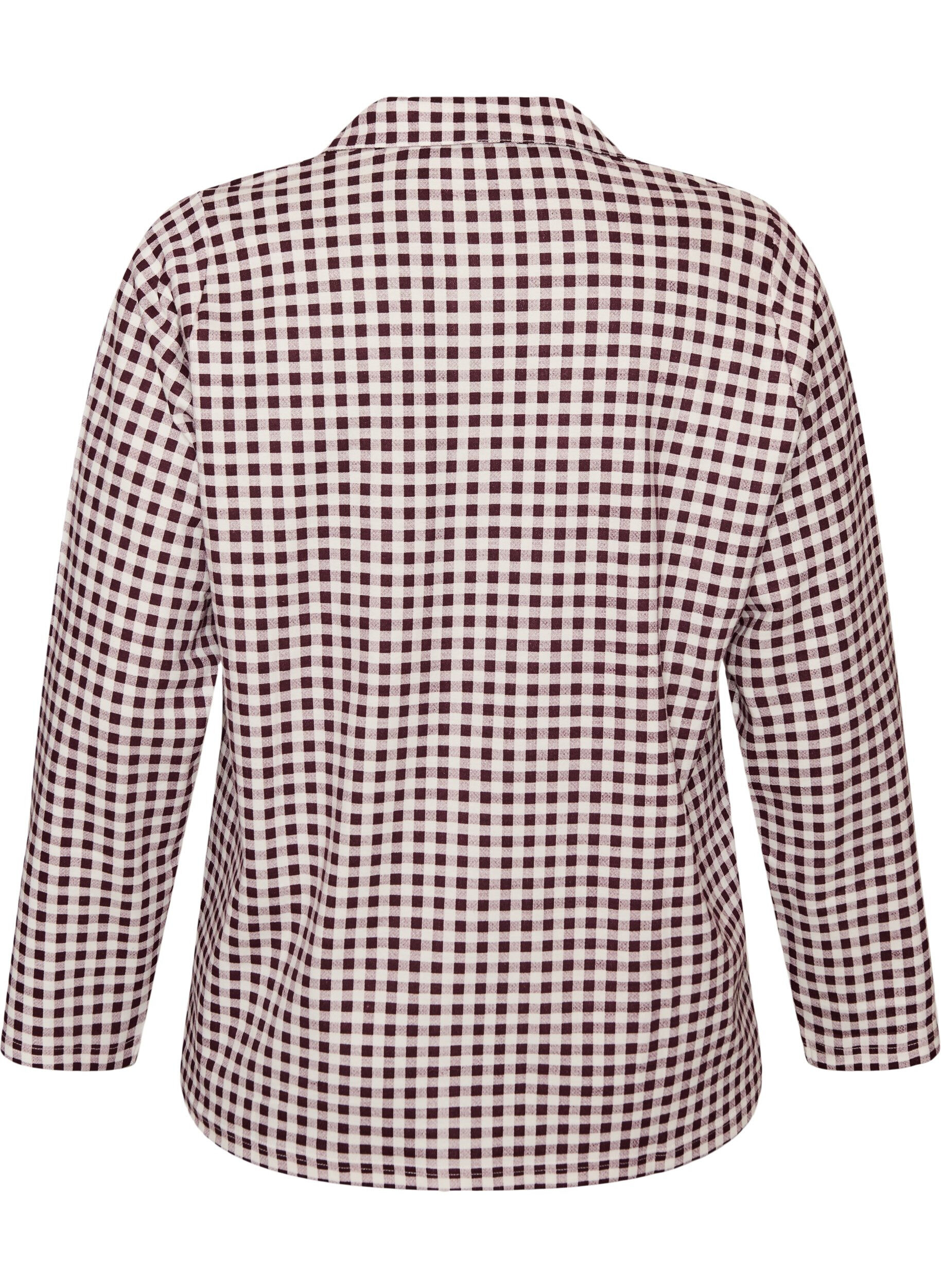 ZizziPuuvillainen pyjamapaita rintataskulla, Punainen, Packshot image number 1