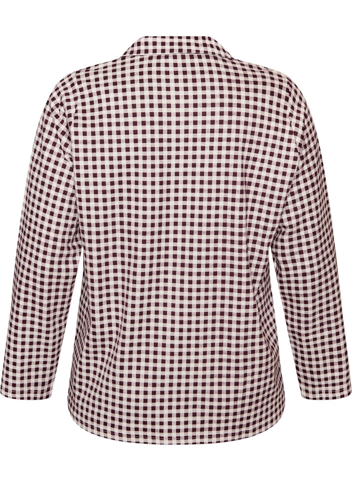 Puuvillainen pyjamapaita rintataskulla, Punainen, Packshot image number 1