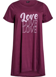 Lyhythihainen y&ouml;paita luomupuuvillaa, Tumma Bordeaux