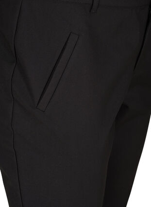 Klassiset nilkkapituiset housut korkealla vyötäröllä, Black, Packshot image number 2