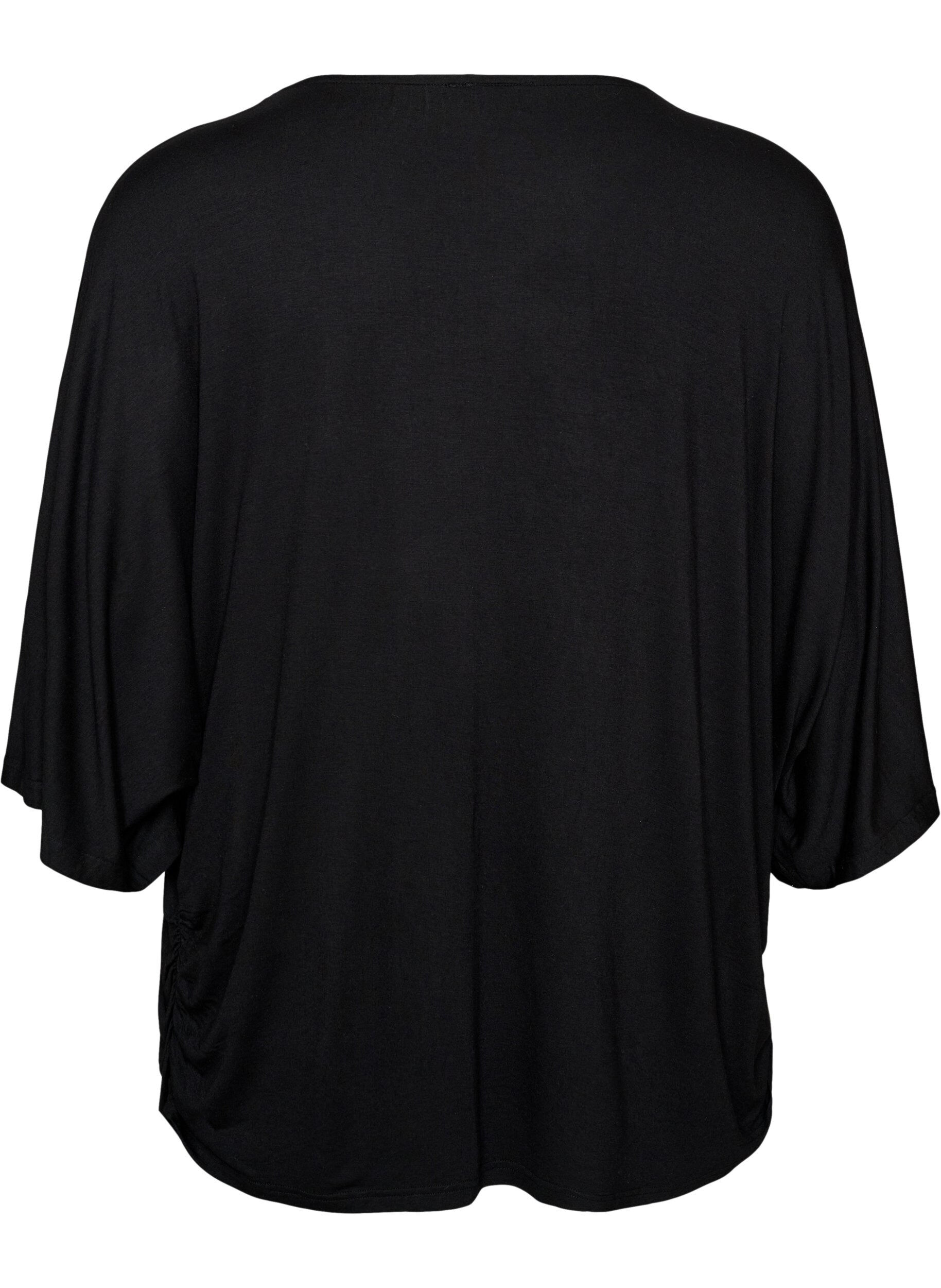ZizziJerseypusero kyyn&auml;rpituisilla pallohihoilla, Musta, Packshot image number 1
