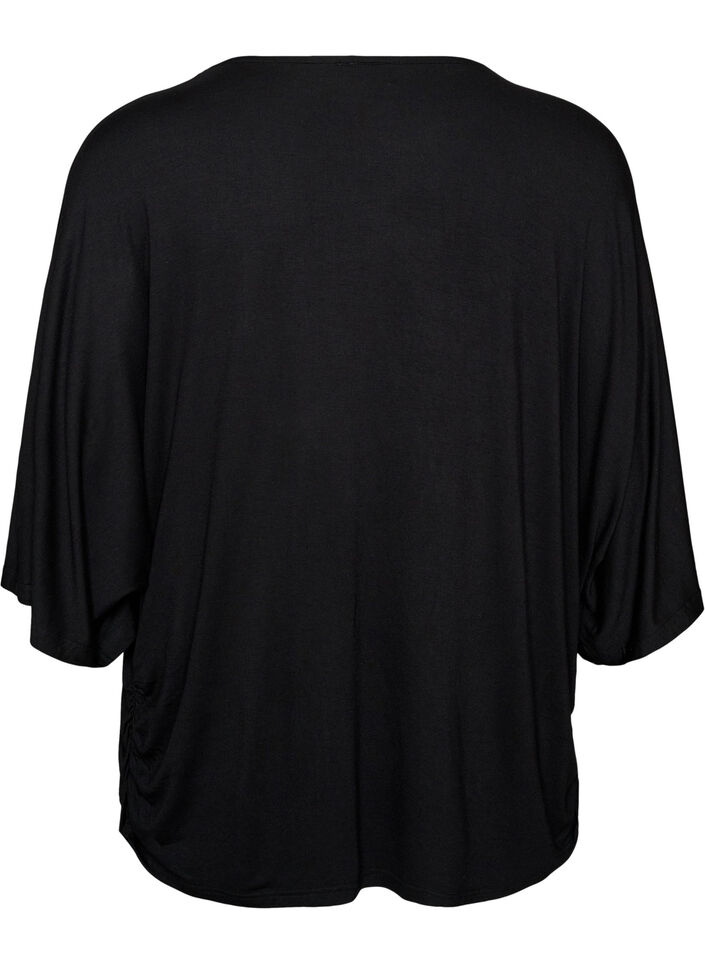 Jerseypusero kyyn&auml;rpituisilla pallohihoilla, Musta, Packshot image number 1