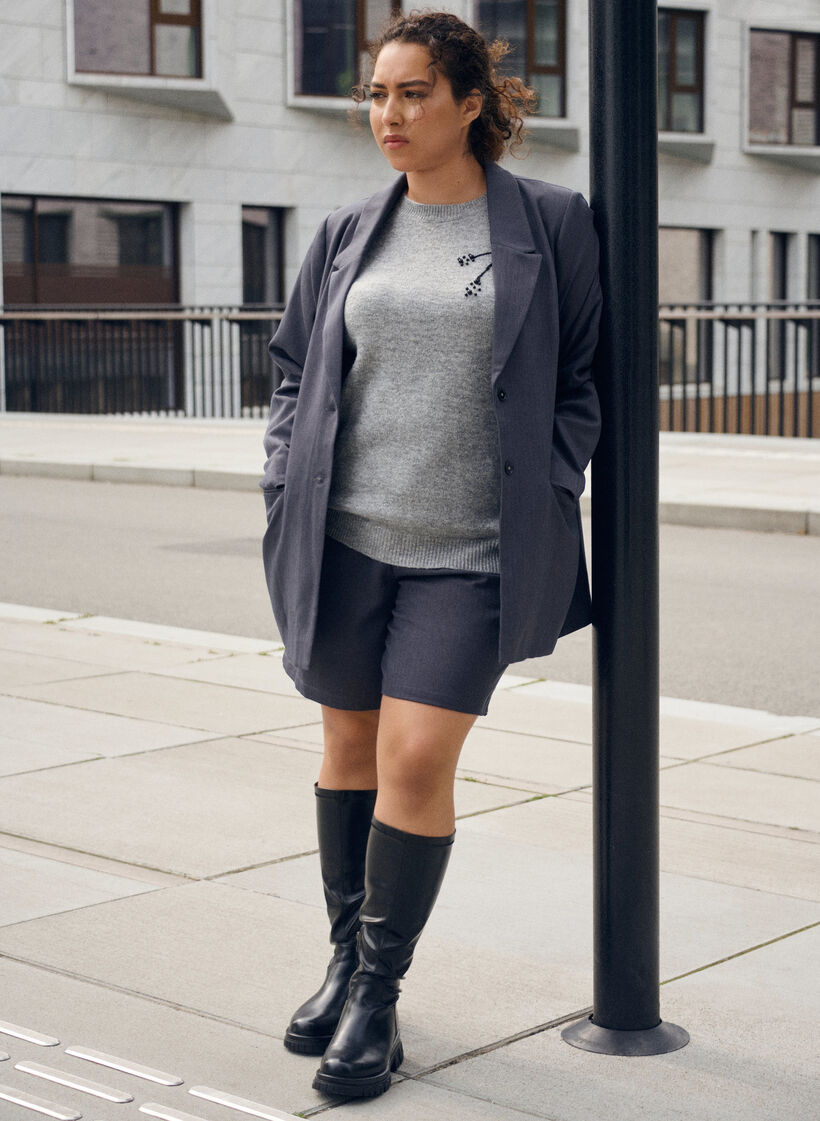 Klassinen bleiseri taskuilla, Harmaa, Image