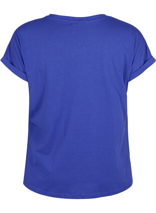 Lyhythihainen puuvillasekoitteinen T-paita, Royal Blue, Packshot image number 1