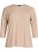 Jersey -pusero 3/4-hihoilla, Beige, Packshot image number 0