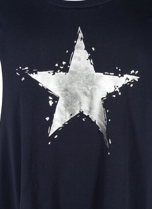 Lyhythihainen puuvillainen t-paita a-mallissa , Night Sky STAR, Packshot image number 2
